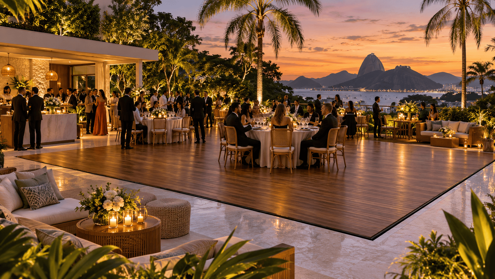 Fechamento de Piscina para Aproveitamento do Espaço em Eventos