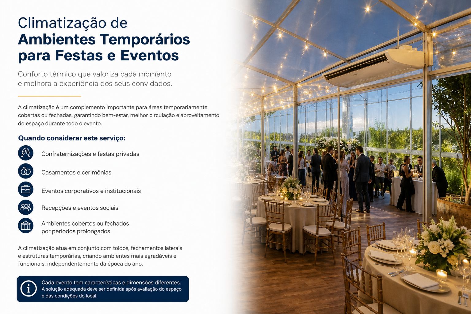 Climatização de Ambientes Temporários para Festas e Eventos